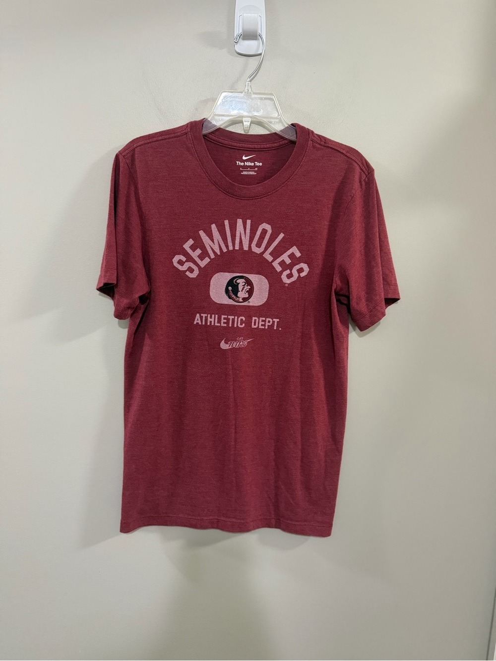 Nike Men's Maroon Seminoles Athletic Dept. FSU Short Sleeve Tee. Size S